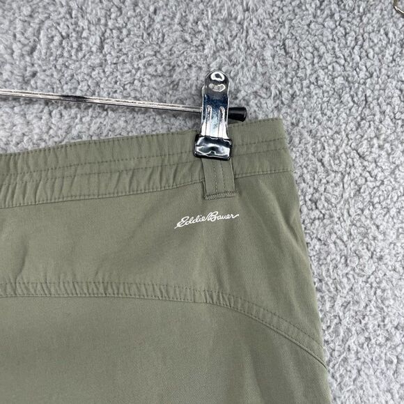Eddie Bauer Rainier Capris Womens 16 Sprig Green Hiking Nylon Waterproof Camp - Picture 9 of 14